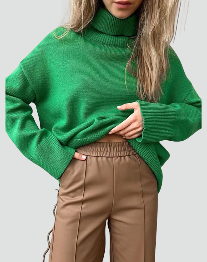 Damski Golf z Kaszmiru i Luźnym Krojem