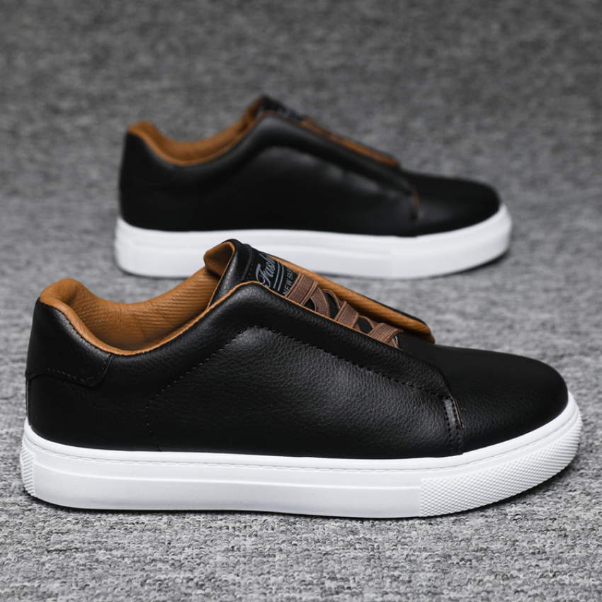 Eleganckie sneakersy męskie z skórzanym wykończeniem do codziennych