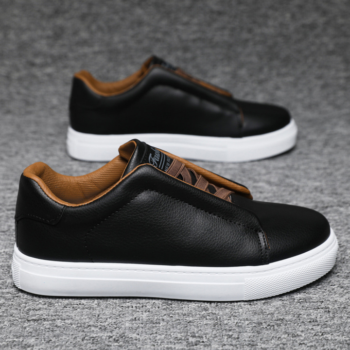 Eleganckie sneakersy męskie z skórzanym wykończeniem do codziennych