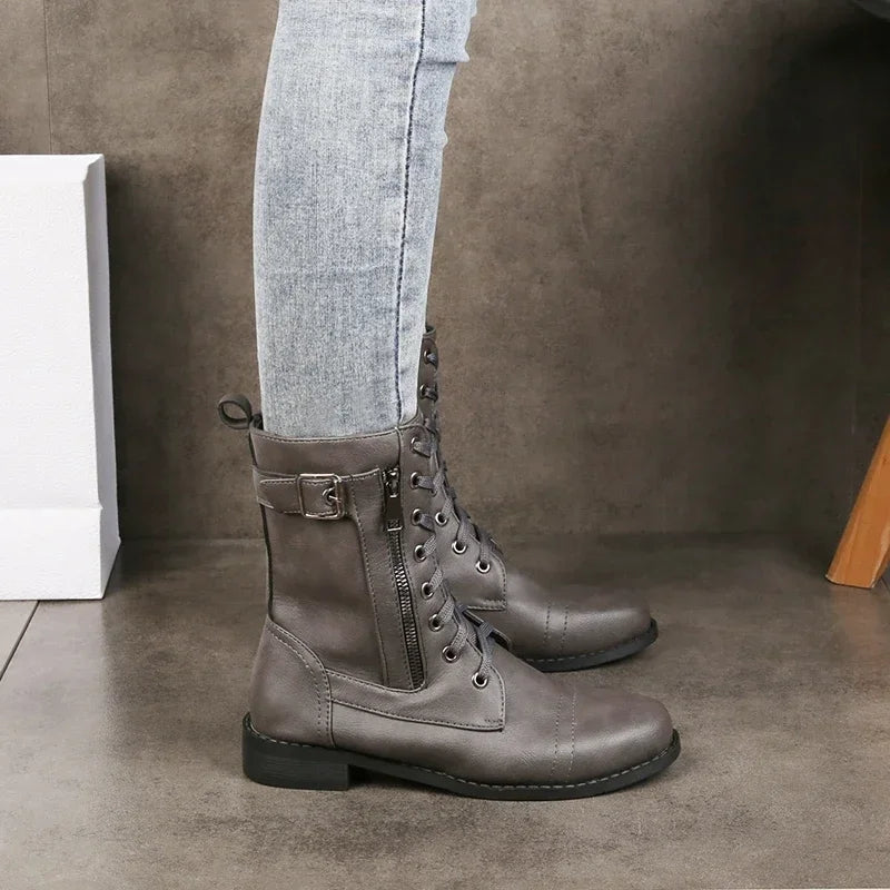 womens-ankle-boots-in-faux-with-lace-up-and-side-zipper-6