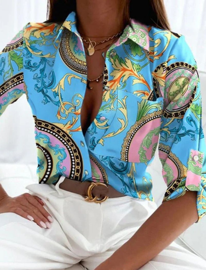Blouse Dames | Elegant Print &amp; Luchtig Zomercomfort