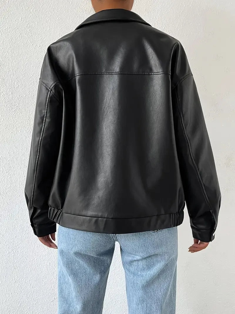 womens-bomber-jacket-in-faux-with-zip-front-and-point-collar-3