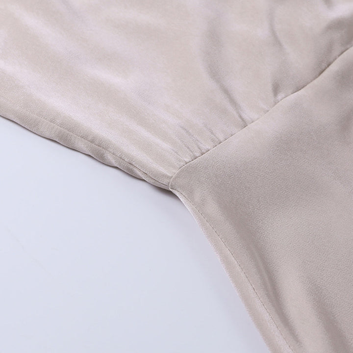Vue rapprochée du tissu satiné d&