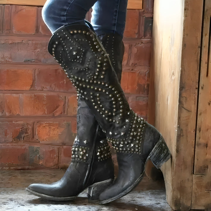 Iris | Pointed-Toe Knee-High Boots