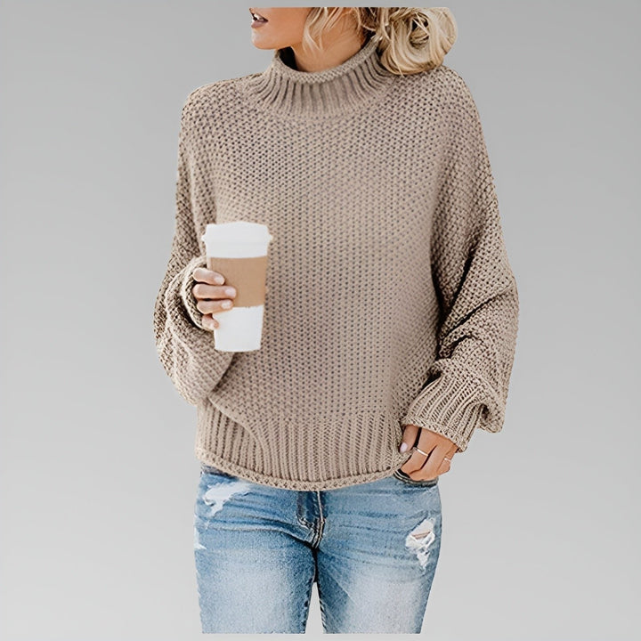 Chunky Knit Turtleneck Oversized Sweater for Women