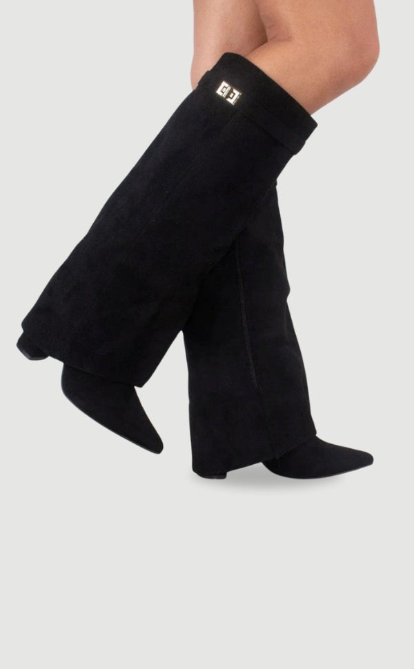 womens-knee-high-synthetic-boots-with-buckle-strap-and-side-zipper-16