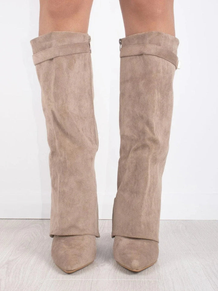 womens-knee-high-synthetic-boots-with-buckle-strap-and-side-zipper-7