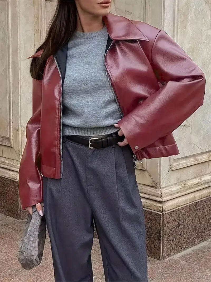 womens-bomber-jacket-with-coated-finish-and-point-collar-11