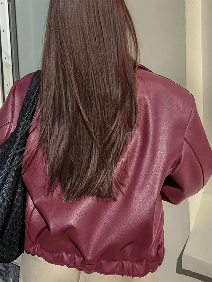 womens-bomber-jacket-with-coated-finish-and-point-collar-13
