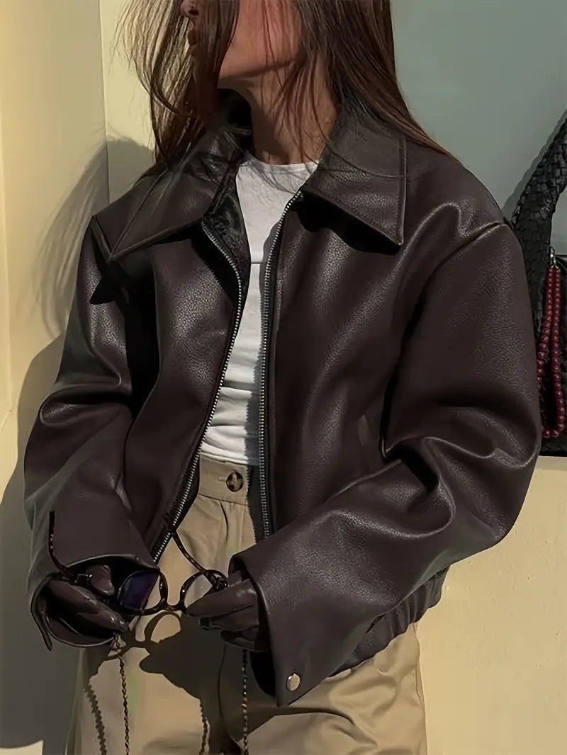 womens-bomber-jacket-with-coated-finish-and-point-collar-15
