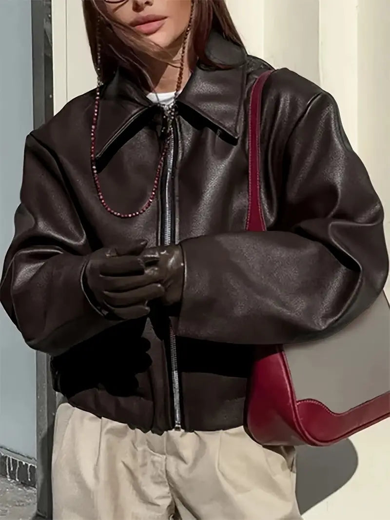 womens-bomber-jacket-with-coated-finish-and-point-collar-17