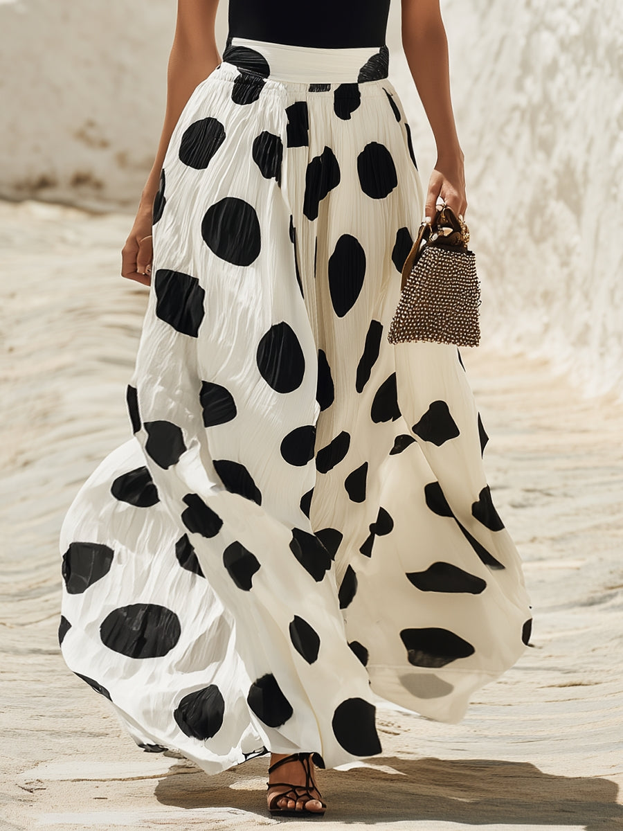 Keturah | Off-Shoulder Polka Dot Maxi Dress