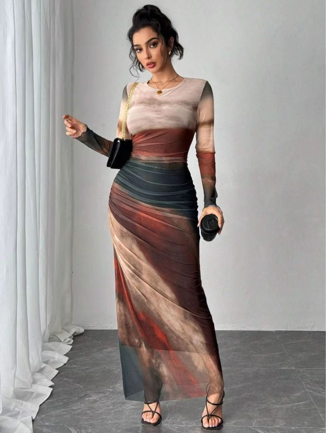 womens-mesh-maxi-dress-with-long-sleeves-and-ruched-waist-8