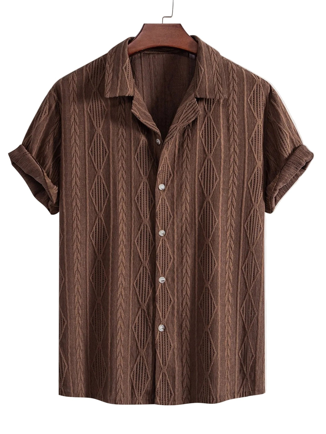 Textured Camp Collar Shirt – Relaxed Summer Style