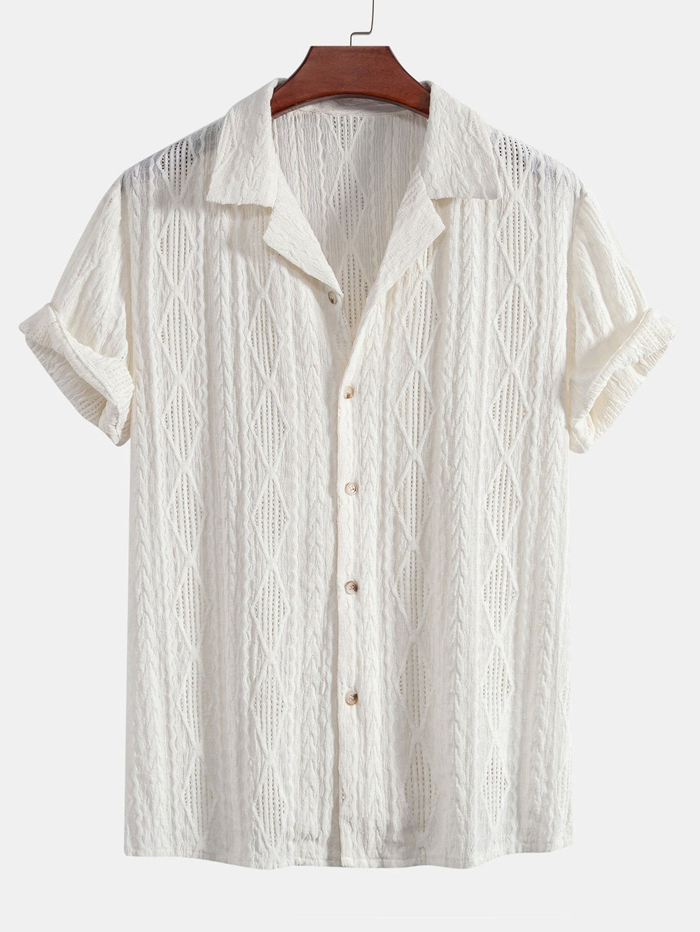 Textured Camp Collar Shirt – Relaxed Summer Style