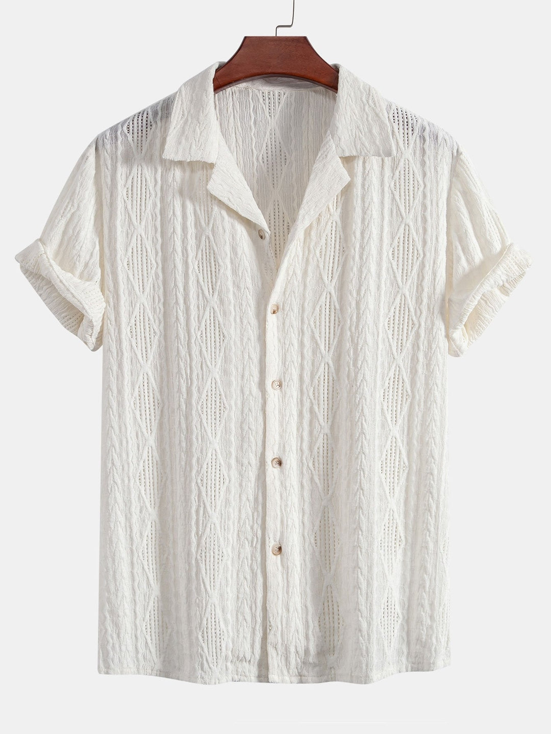 Textured Camp Collar Shirt – Relaxed Summer Style
