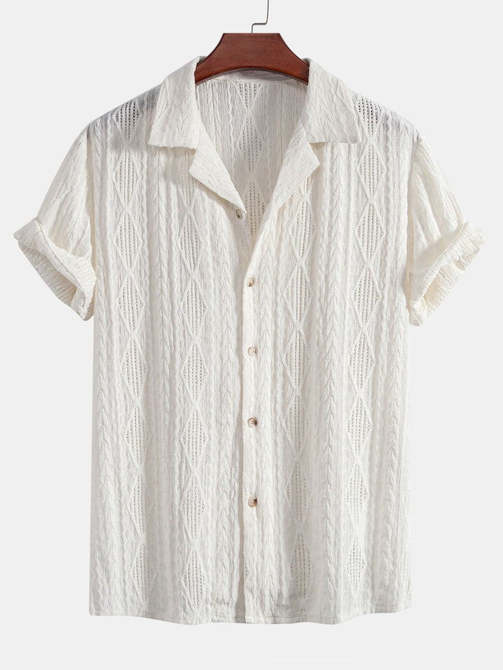 Textured Camp Collar Shirt – Relaxed Summer Style