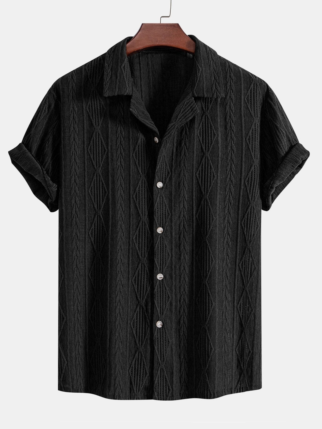 Textured Camp Collar Shirt – Relaxed Summer Style