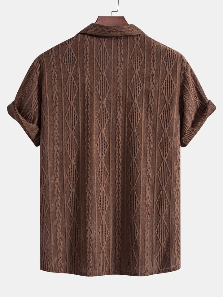 Textured Camp Collar Shirt – Relaxed Summer Style