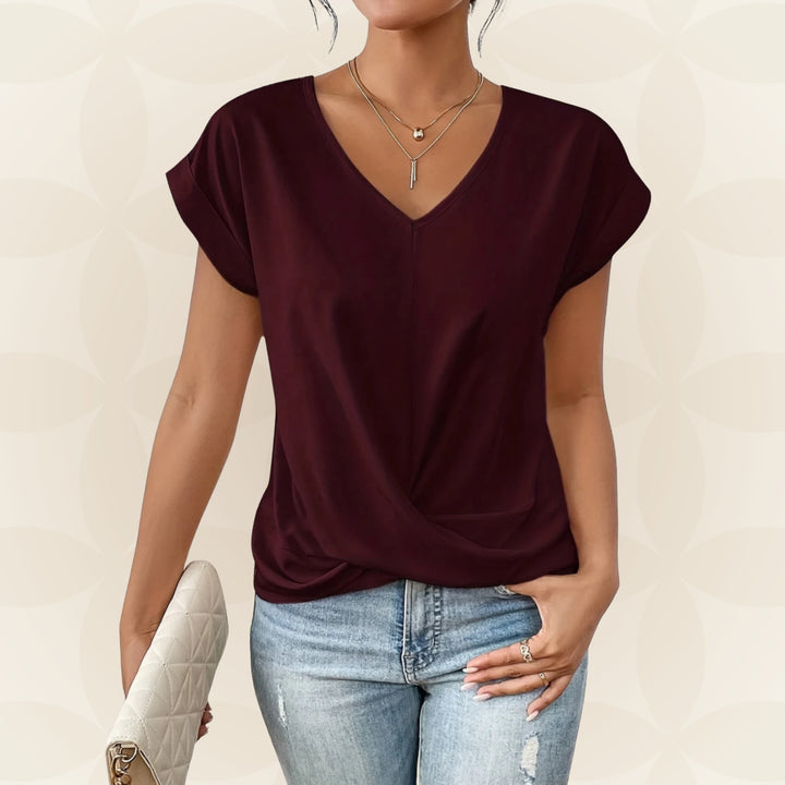 Top V Hals Dames | V-Hals &amp; Gedrapeerd Detail
