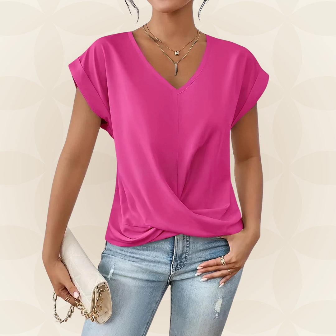 Top V Hals Dames | V-Hals &amp; Gedrapeerd Detail
