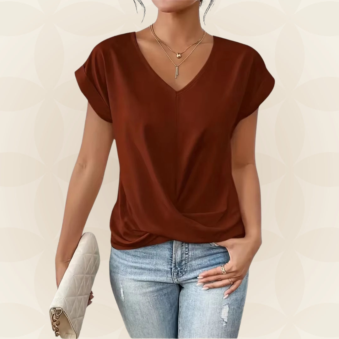 Top V Hals Dames | V-Hals &amp; Gedrapeerd Detail