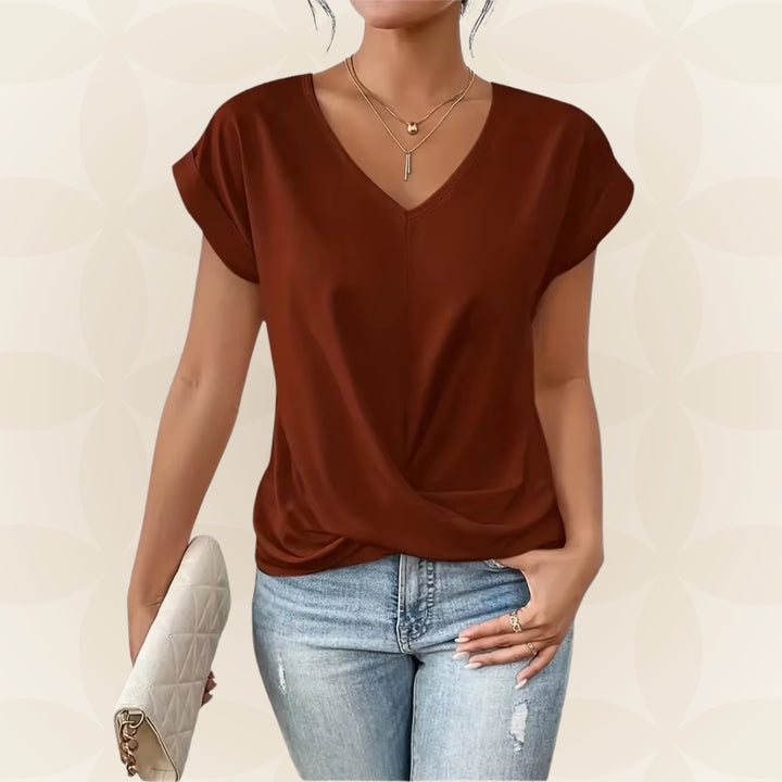 Top V Hals Dames | V-Hals &amp; Gedrapeerd Detail