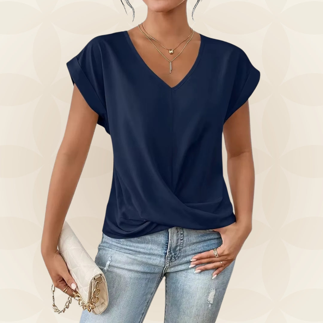 Top V Hals Dames | V-Hals &amp; Gedrapeerd Detail