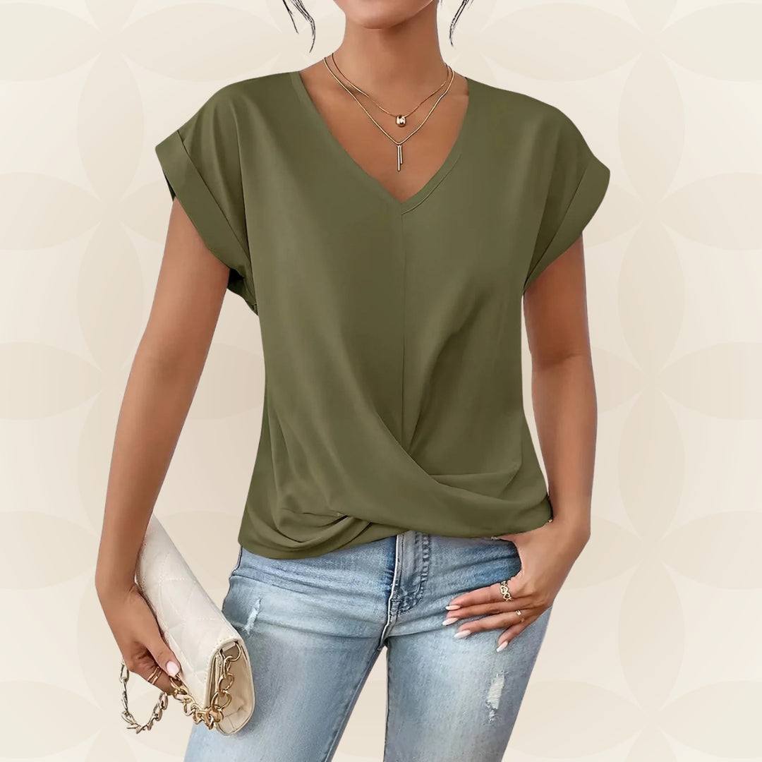 Top V Hals Dames | V-Hals &amp; Gedrapeerd Detail
