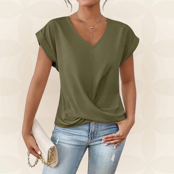 Top V Hals Dames | V-Hals &amp; Gedrapeerd Detail