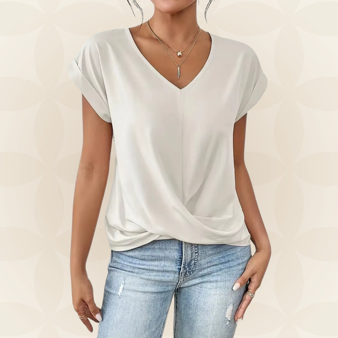 Top V Hals Dames | V-Hals &amp; Gedrapeerd Detail
