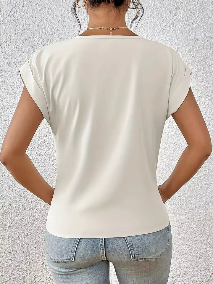 Top V Hals Dames | V-Hals &amp; Gedrapeerd Detail